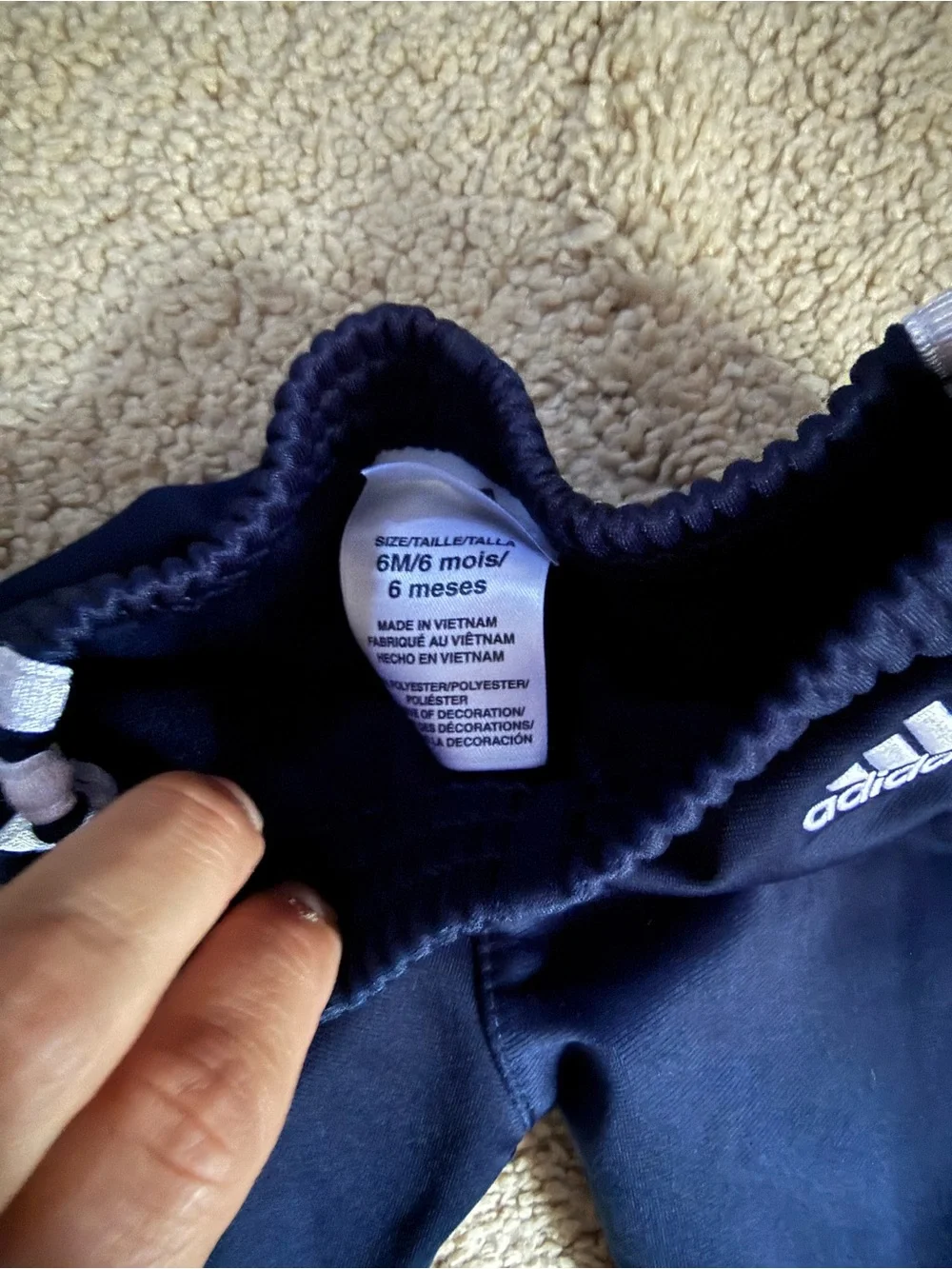 adidas Baby Navy Track Jacket and Pants Set size 6 months